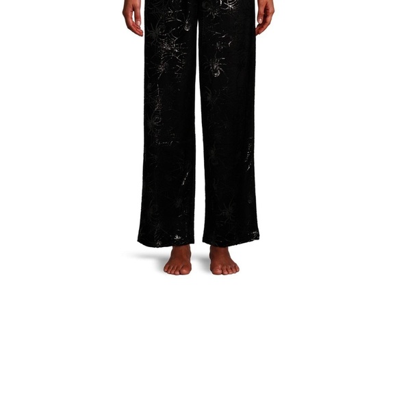 Nwt Celebrate! Women’s Spider Print Black Soot Lounge Sleep Pants - Picture 6 of 11
